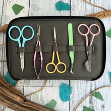 Load image into Gallery viewer, Famore's Sea Glass Embroidery Kit # 1101SEA Scissor set