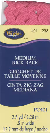 Wrights Medium Rick Rack Berry Sorbet # 1174011232