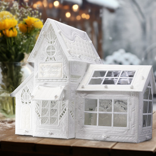 OESD Winter Village - Freestanding Flower Shop 12964USB Physical or Digital Download