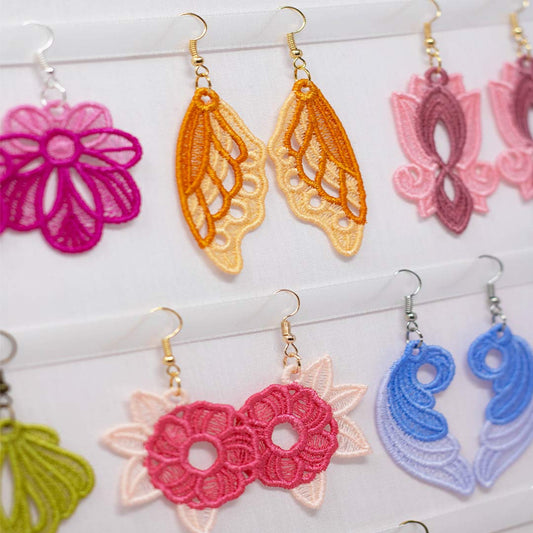 Flourishing Lace Earrings OESD #13010 10 Designs USB or Digital Download