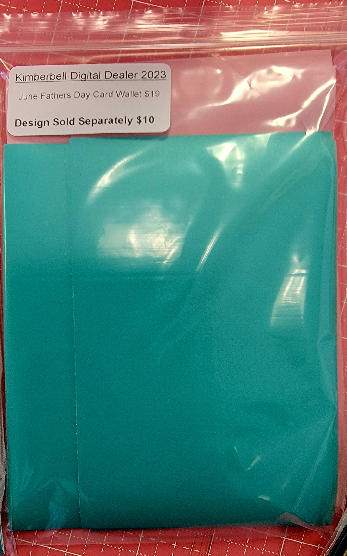 Kimberbell Digital Dealer 2023 June Father's Day Card Wallet Design AND/OR Fabric Kit Color Options