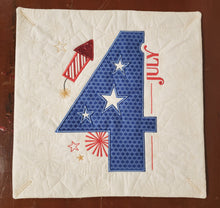 Load image into Gallery viewer, Kimberbell  Save the Date Pillow Panel: 4th of July FREE Sew Along with Karen Bohl- NO NEED TO ADD TO CART, JUST CLICK VIDEO IN DESCRIPTION