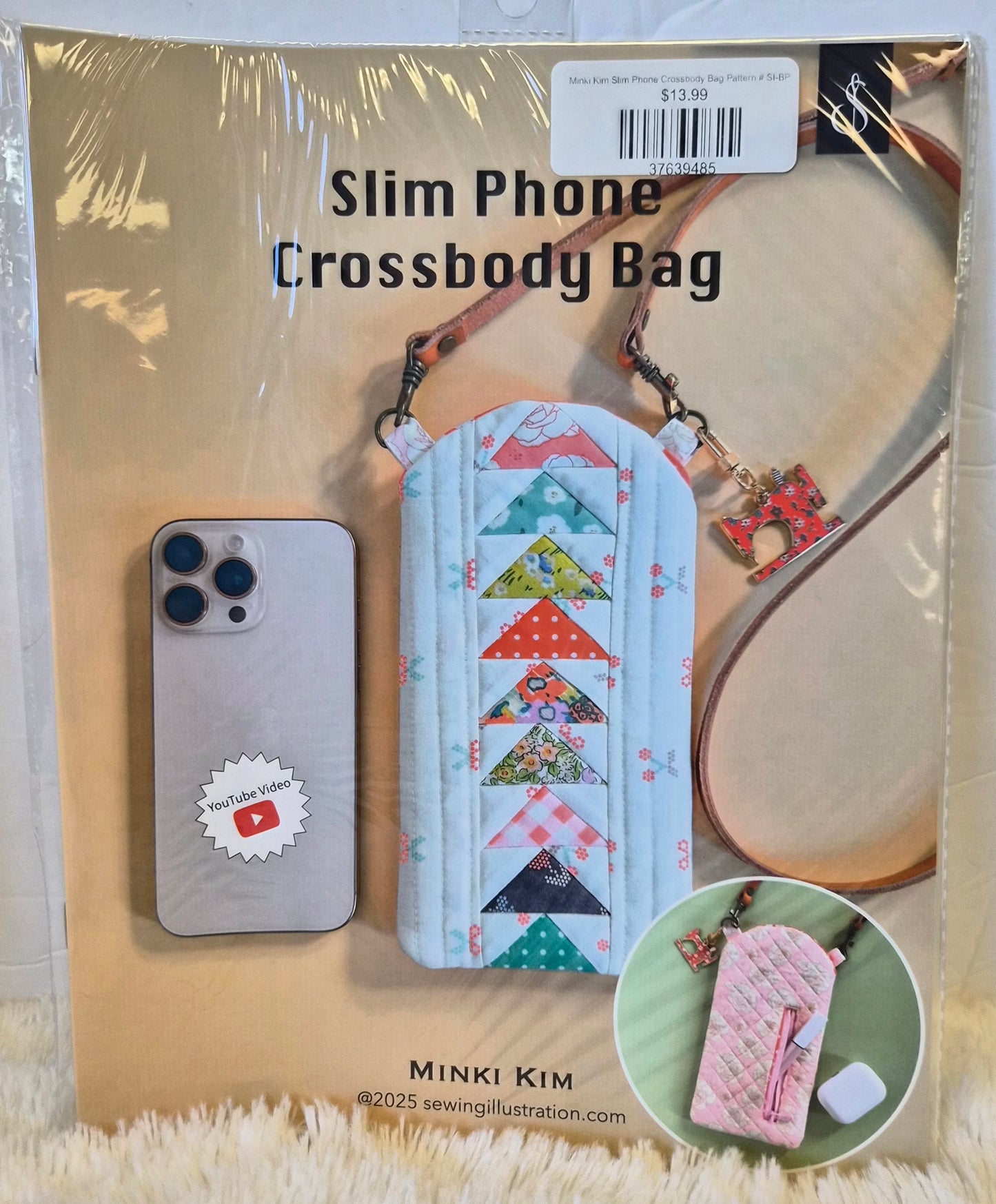 Minki Kim Slim Phone Crossbody Bag Light Colorway Fabric Kits (SKETCHBOOK OR DAYBREAK ON THE PRAIRIE LIGHT COLORWAYS)