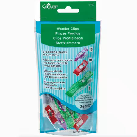 Clover Wonder Clips Variety Pack 26pc # 3190CV