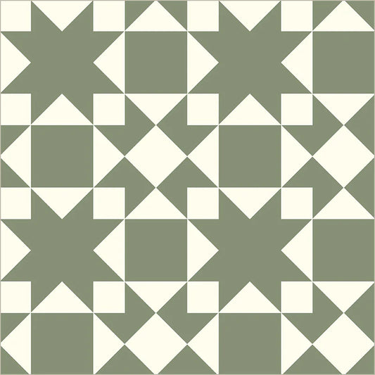 Windham Fabrics Perfect Points II Sawtooth Orange and Jade Fabric Sold by the Yard