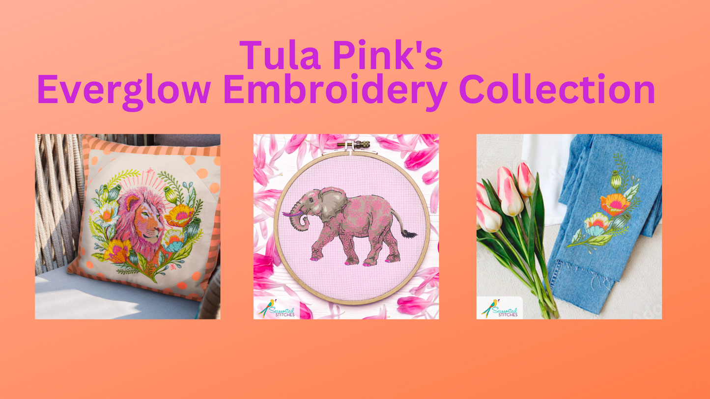 Tula Pink Everglow Embroidery Designs Scissortail Stitches #90049
