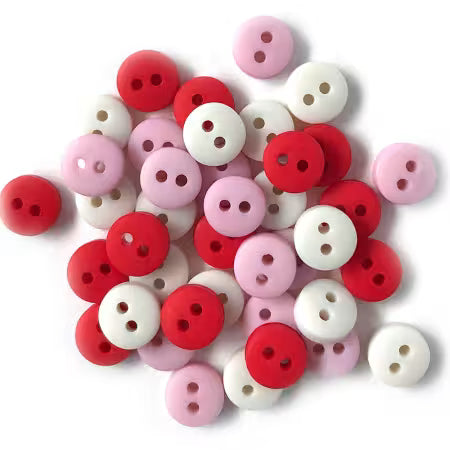 Buttons Galore Tiny Round Sweetheart 1/4in # BG1357