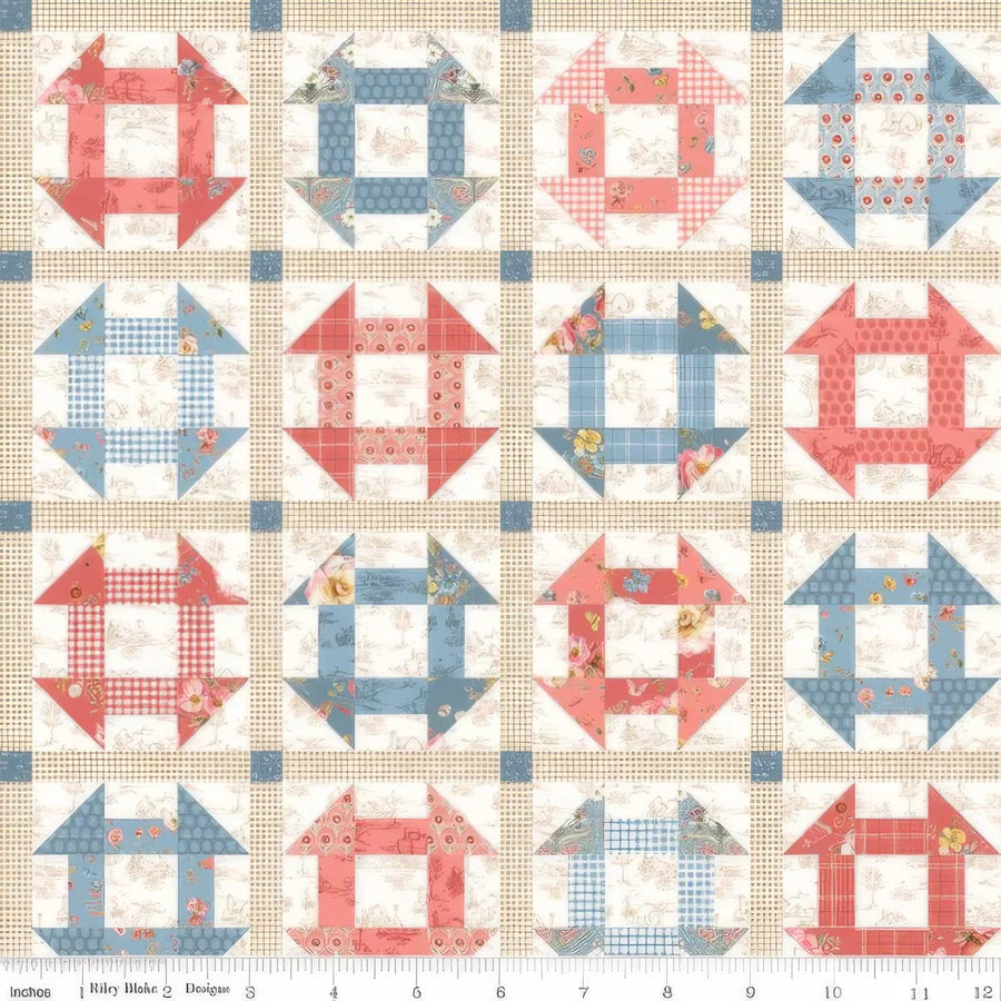 Riley Blake Countryside Muti-Color Cheater Fabric C15071 SOLD BY THE QUARTER YARD