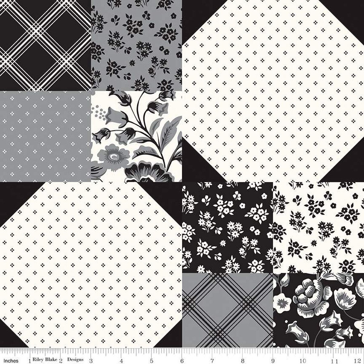 Riley Blake Midnight Meadow Cheater Print C15327 Sold per Yard