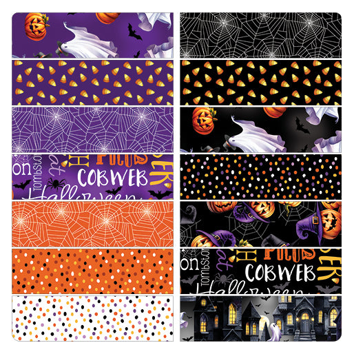 Benartex Ghostly Soiree by Nicole Decamp Fat Quarter Bundle FQSRPK