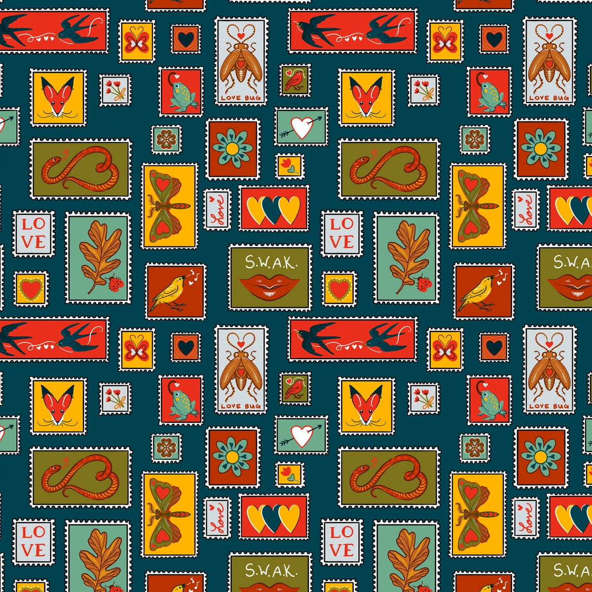 Free Spirit Love Letters Fabric Collection Sold By the Yard