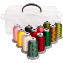 Load image into Gallery viewer, FTC61072 Kimberbell A Quilty Little Christmas Collection 12 Spools, Glide 40 wt / 1,100 yds ea