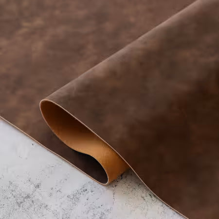 Sallie Tomato Cedar Rugged Faux Leather 1/2yd # HFLRCEDA 18" x 25"