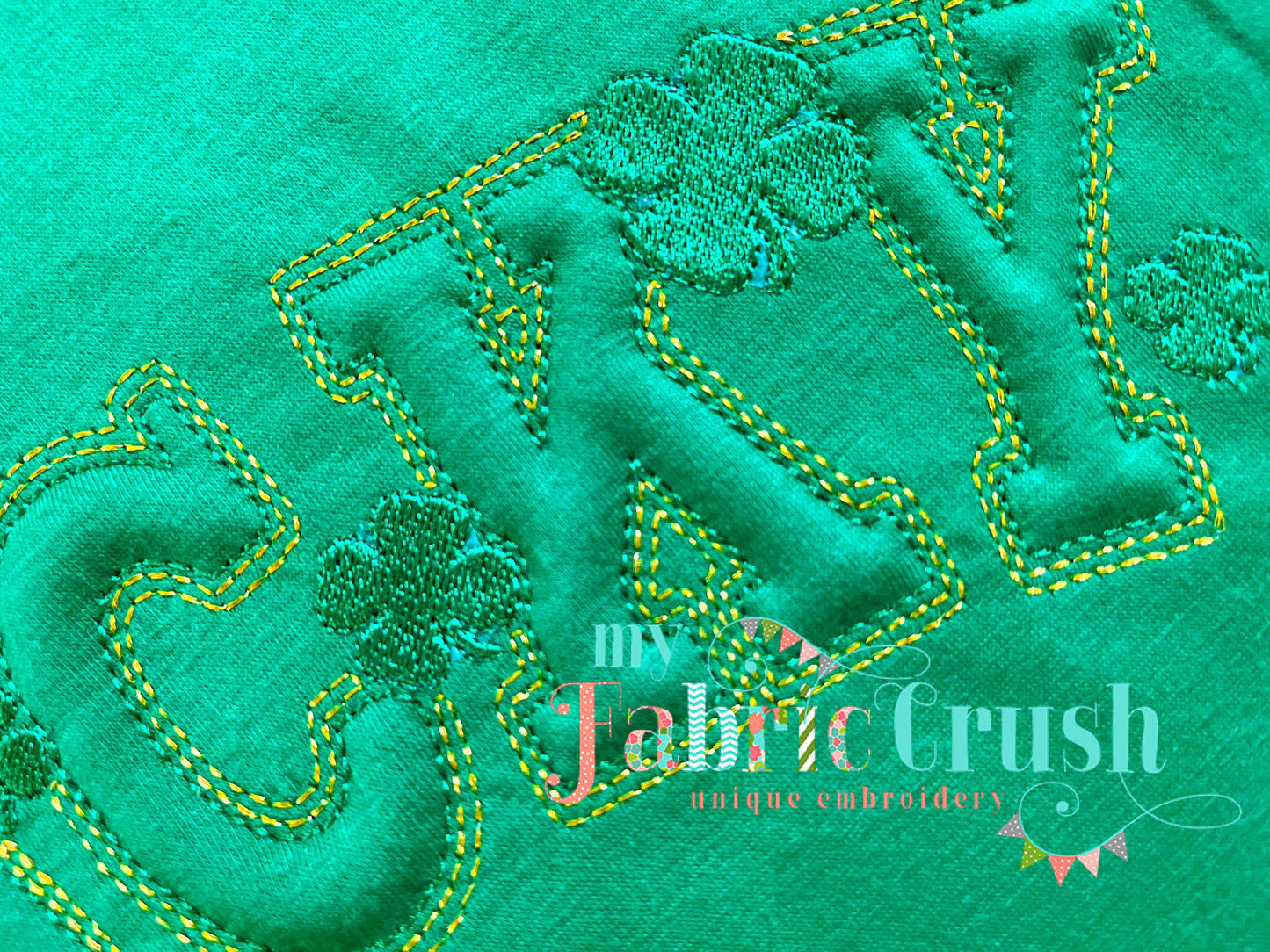 PRE RECORDED VERSION Single Needle Embroidery Machine: Lucky St Patty’s Day 3D Embossed Puff Eleganza!!