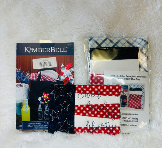 Kimberbell Classics Vol. 1: Star Spangled Celebration Mug Rug Fabric Kit AND/OR Design