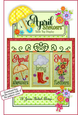 A1's Specially Curated Fabric Kit for Janine Babich's April Showers Table Top Display Design AND/OR Optional Thread Kit (USE DROP DOWN WINDOW TO MAKE YOUR SELECTION)
