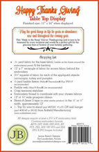 Load image into Gallery viewer, Happy Thanks Giving Table Top Display Embroidery Design by Janine Babich JBDHTG