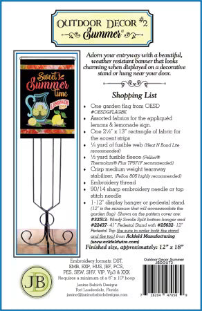 Janine Babich Outdoor Decor #2- Summer # JBDOUT2 (Physical leaflet or redemption code emailed)