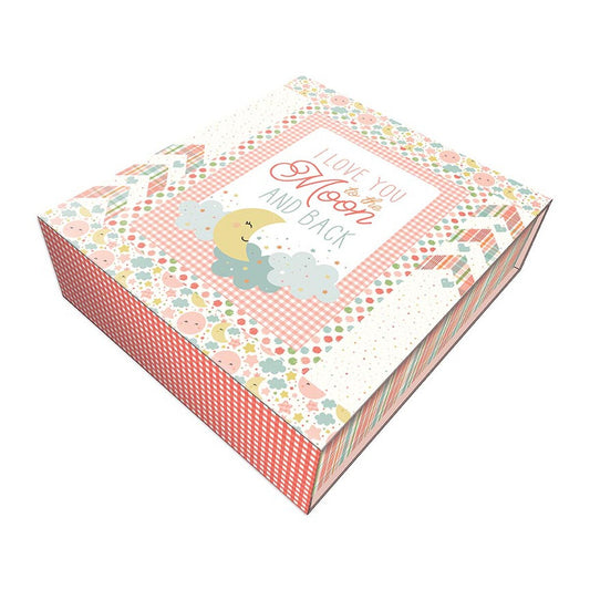 PREORDER Riley Blake Love You To the Moon Quilt Kit in Coral and/or Blue (Use drop down menu) DUE OUT IN OCTOBER 2026