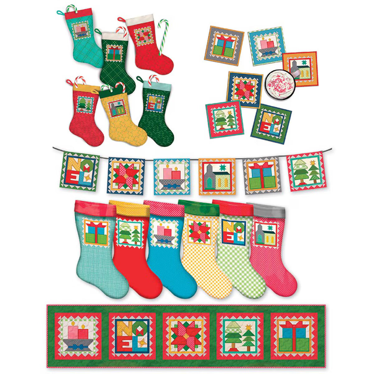 PREORDER Riley Blake Machine Embroidery Lori Holt Home Town Holiday Stockings & Small Projects ME018HTS25R5 DUE OUT AUGUST 2026