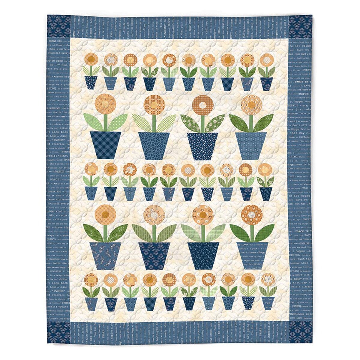 PREORDER Riley Blake Machine Embroidery Potted Daisy Quilt SKU: ME018PDQ26R1 | RELEASE DATE NOVEMBER 2026