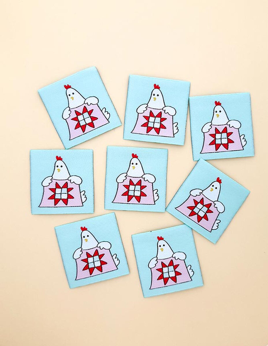 Minki Kim Quilty Hen Woven Labels P178-SIWL21
