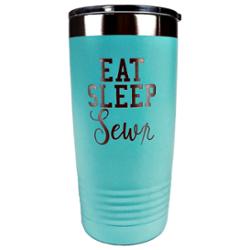 Moda 20 oz Tumbler Eat, Sleep, Sew in Teal TWB20 ESS TEAL