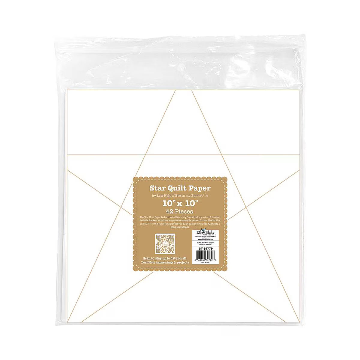 Riley Blake Star Quilt Paper 10" x 10" 42ct Pieces ST-40884