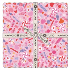 Kimberbell Sweet Shoppe (Sweetheart Street) 10" Inch Square Layer Cake # SQ-MASSWSH PREORDER DUE OUT 11/30/25