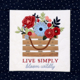 Kimberbell Country Blooms Pillow Fabric Kit, AND Design, AND Optional Thread Kit - USE THE DROP DOWN TO MAKE YOUR SELECTION