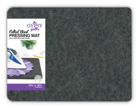 The Gypsy Quilter Wool Pressing Mat 14-1/3in Wide x 18-7/8in Long x 1/2in Thick # TGQWM1319