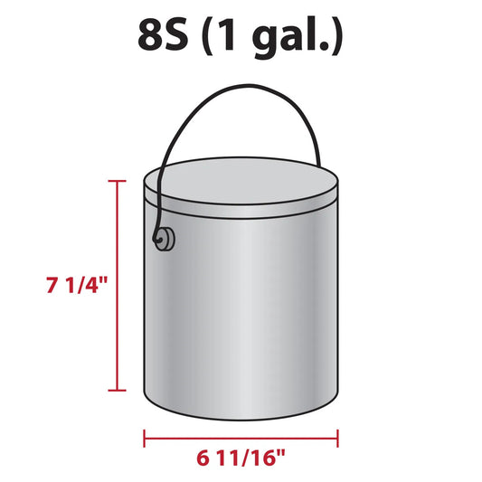 Atlantic Can White 1 Gallon Cans with Handle 8SWW 6 11/16" x 7 1/4"