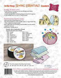Claudias Creations Sewing Coasters Pattern #CS00214