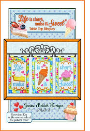FABRIC KIT for Janine Babich Life is Short, Make it Sweet With Hoffman Whimsical Floral Garden Line