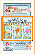 Load image into Gallery viewer, FABRIC KIT for Janine Babich Life is Short, Make it Sweet With Hoffman Whimsical Floral Garden Line