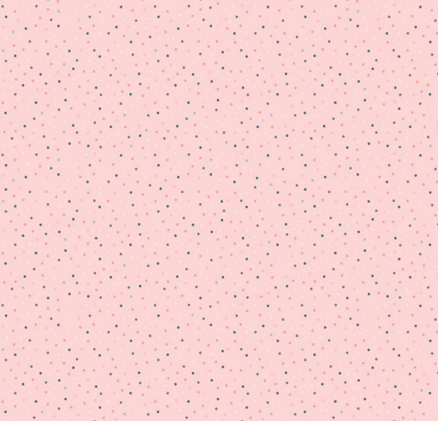 Poppie Cotton Oh What Fun Fabric SOLD BY THE QUARTER YARD OF23314 Snow Dots Pink