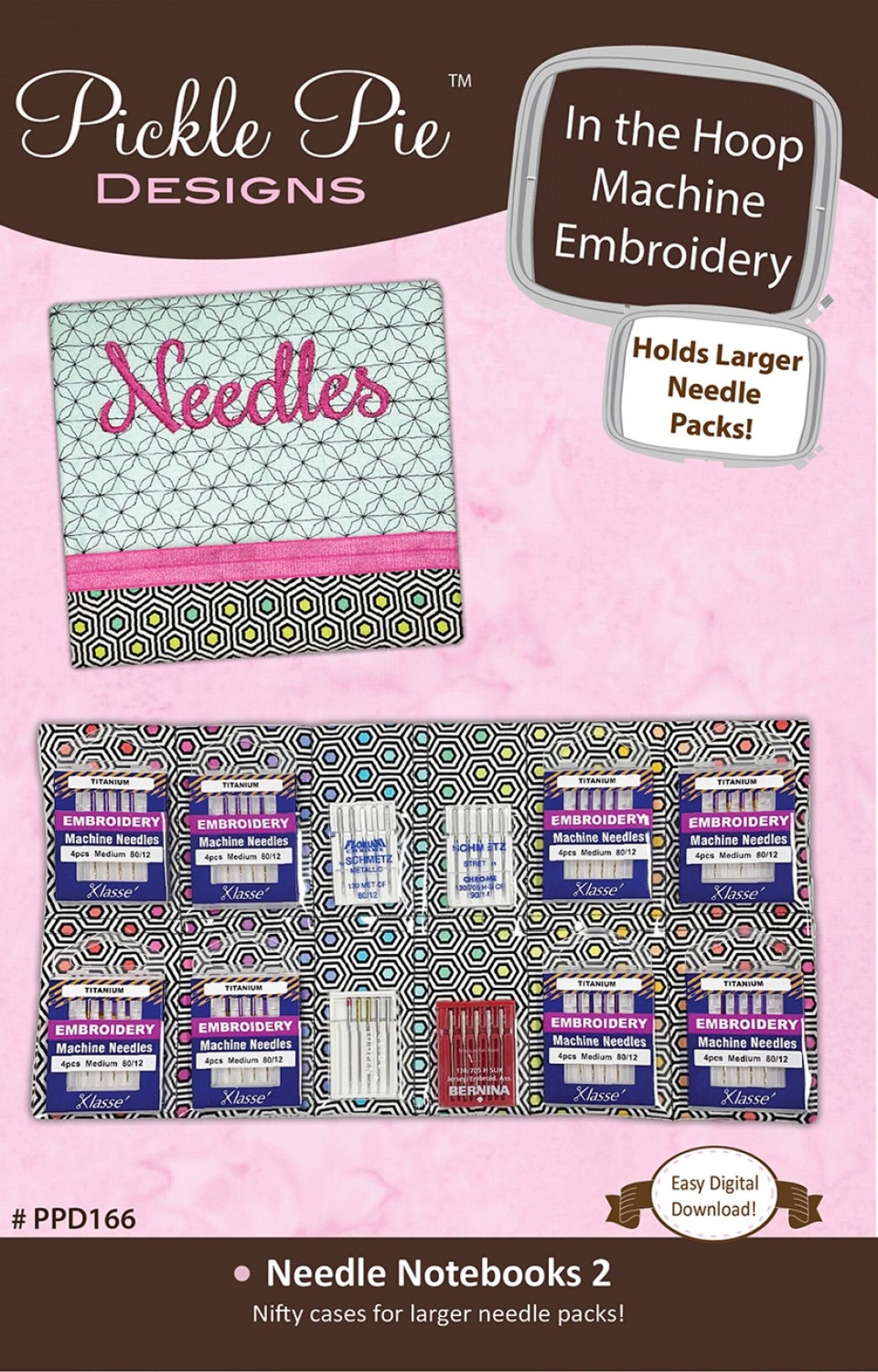 Pickle Pie Designs Needle Notebooks 2 In-the-Hoop Machine Embroidery # PPD166