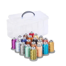Load image into Gallery viewer, Kimberbell Nativity Bench Pillow Thread Collection 61059 20 Spools, Glide 40 wt / 1,100 yds ea
