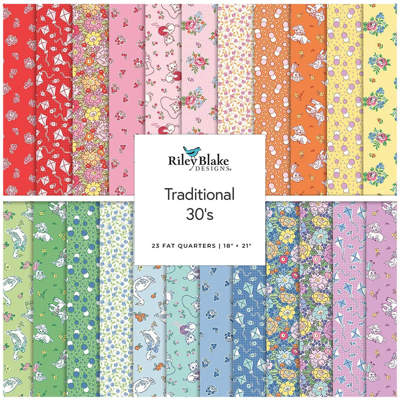 PREORDER Riley Blake Traditional 30's Fat Quarter Bundle SKU: FQ-18240-23 DUE OUT OCTOBER 2026