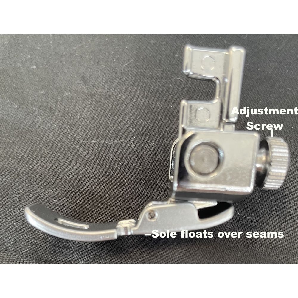 Brother SA227 (Compatible with Babylock) Adjustable Zipper Piping Foot for High Shank Machines