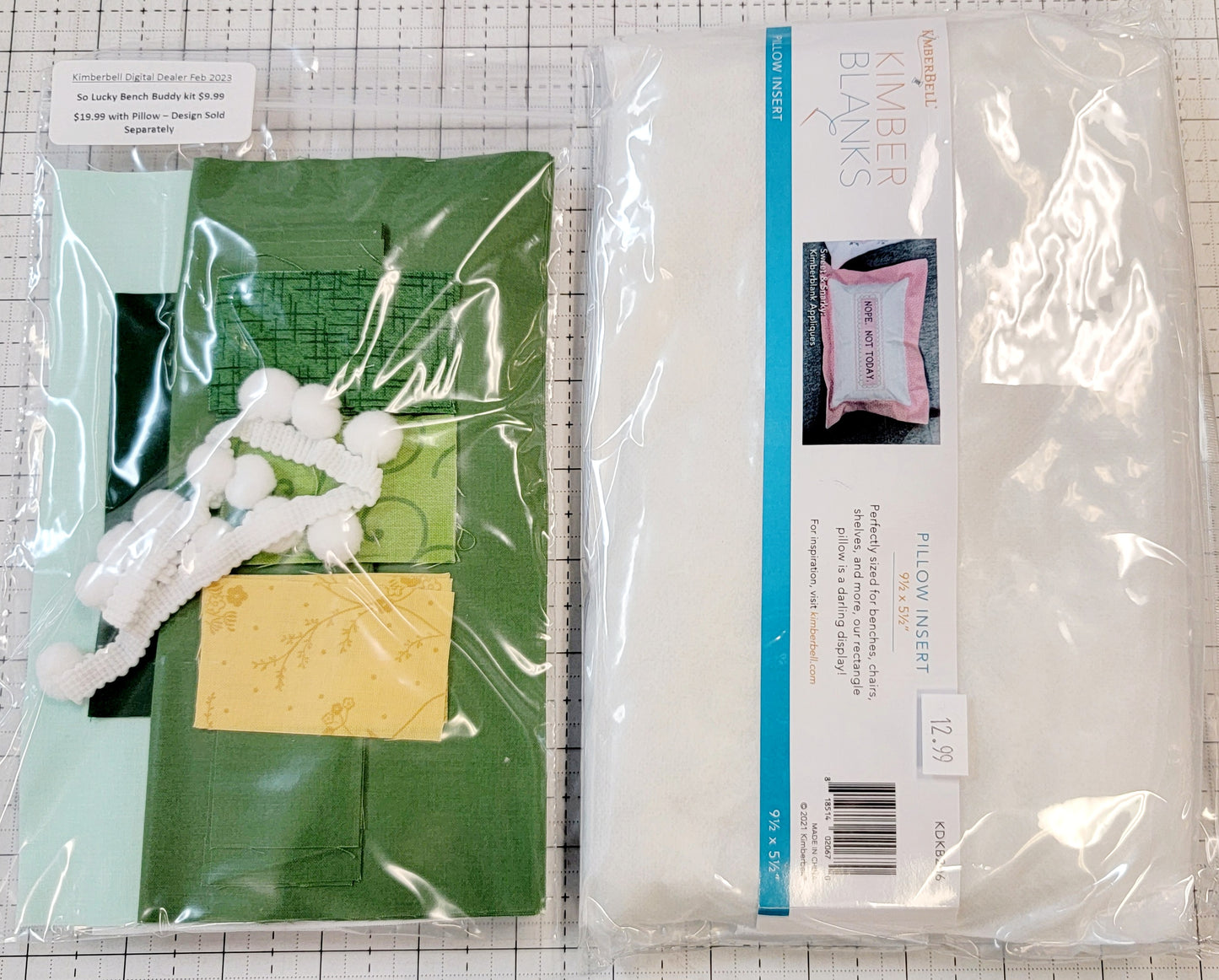 Kimberbell So Lucky Bench Buddy Design AND/OR Fabric Kit w/ optional pillow insert