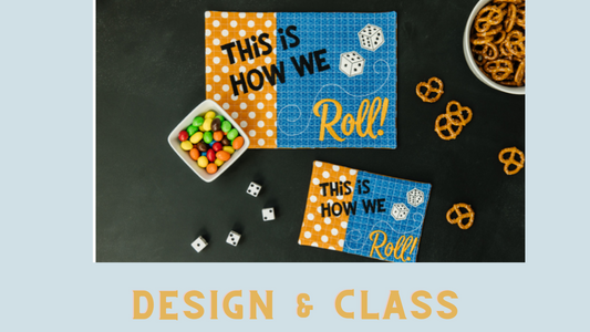 November 2022 - Kimberbell Dealer Club: How We Roll Mug Rug FABRIC KIT AND DESIGN