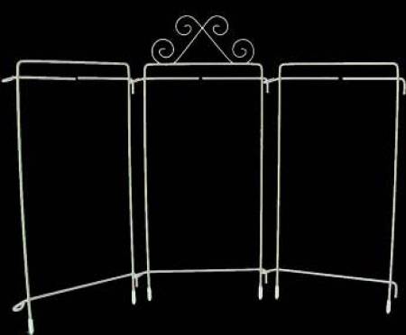 4in x 9in Table Top Tri-Stand Hanger (White or Grey)