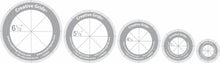 Load image into Gallery viewer, Creative Grids Quilt Ruler Circles (5 Discs with Grips) Quilt Ruler # CGRCRCL