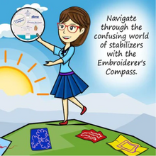 Load image into Gallery viewer, Dime Deborah Jones' Embroiderer's Compass EC002