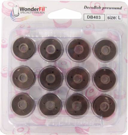 Wonderfil L-Class DecoBob Prewound Bobbin 12 Pack Various Colors