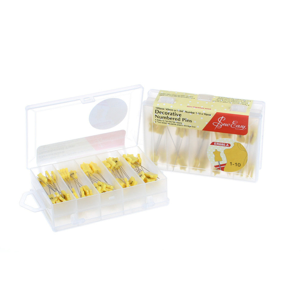 Sew Easy Decorative Numbered Pins 1-20