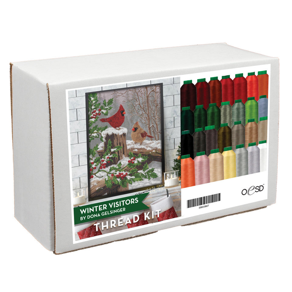 ISACORD Winter Visitors Tiling Scene Thread Kit