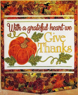 Janine Babich Grateful Heart Wall Hanging Give Thanks JBDGH