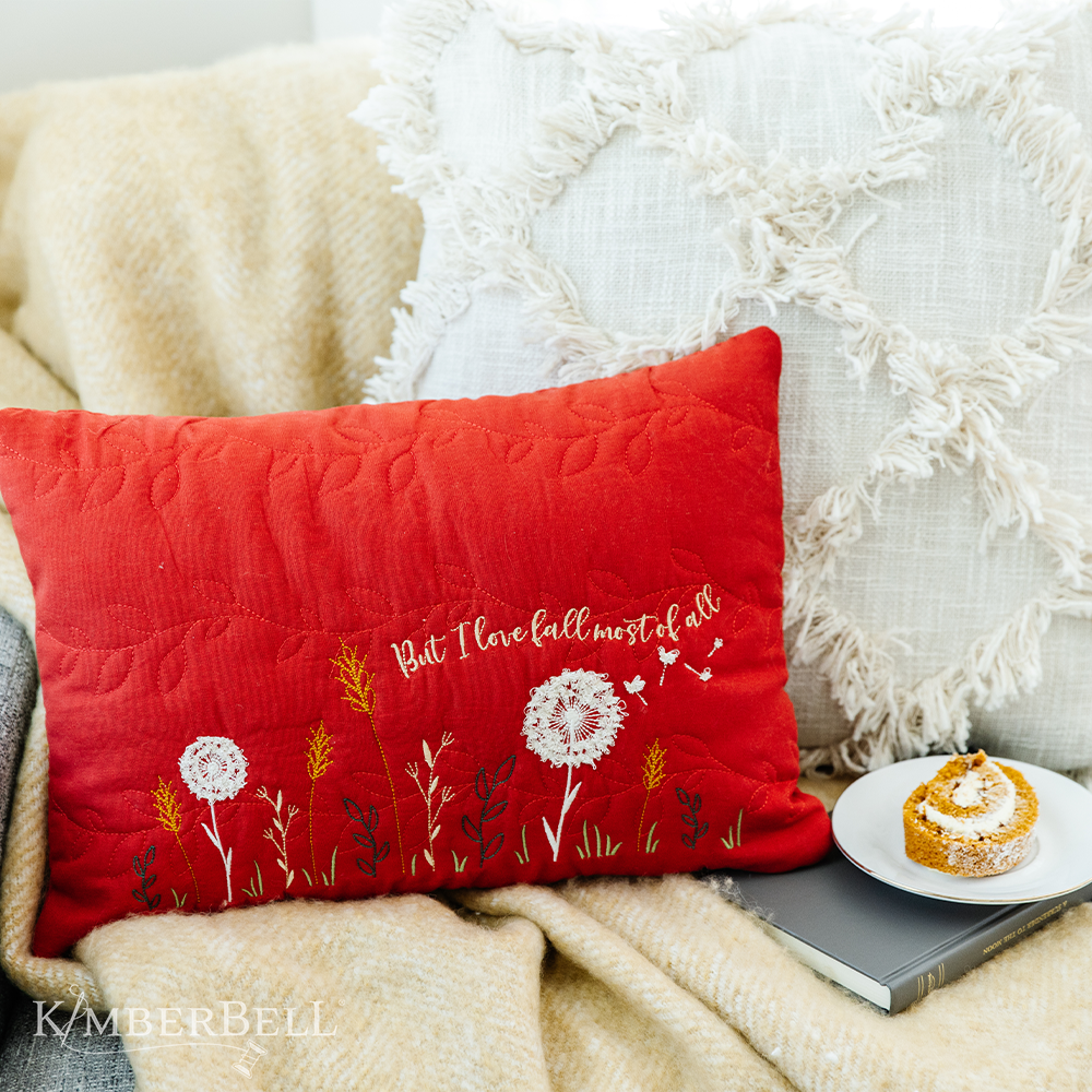 Kimberbell Digital Dealer 2023 September Fall Lumbar Pillow Design Only